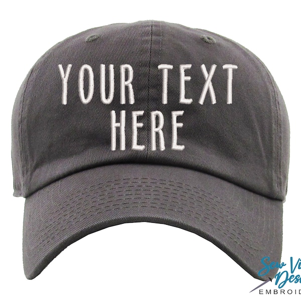 Custom Hat | CLASSIC Baseball Cap | Custom Embroidered Hat | Your Text Here | Design your own hat | Personalized Ball Cap | Custom Dad Hats