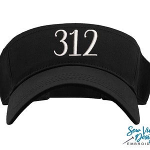 Area Code Visor | Personalized Visor | Zip Code Hat | Area Code Hat | Custom Embroidered Visor | Airport Code Hat
