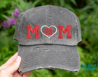 Cross Country Mom Hat | Distressed Baseball Ponytail hat | XC Hat | Track and Field Gifts | Cross Country Mom | Gift for Runner