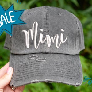 Mimi Hat | OVERSTOCK SALE | Distressed Baseball Cap OR Ponytail Hat | | Gifts for Mimi&#39;s | Mimi Gift