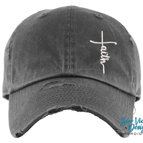 Faith Hat DISTRESSED Baseball Cap OR 
