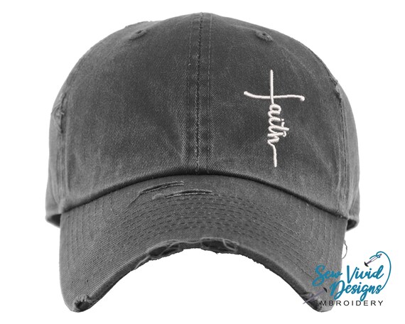 Faith Hat DISTRESSED Baseball Cap OR 