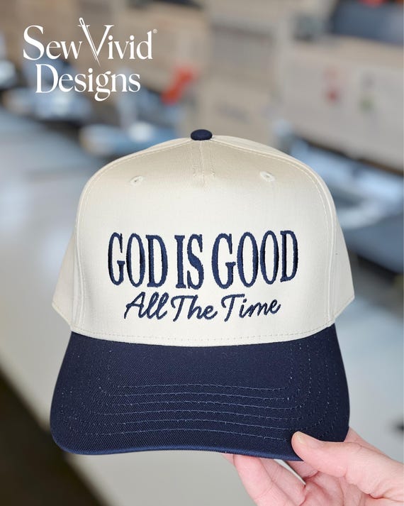 God Is Good All The Time Hat | 5 Panel Two Tone Hat | Snapback Trendy Hat | Christian Hat | Religious Hat | Faith Hat for Women