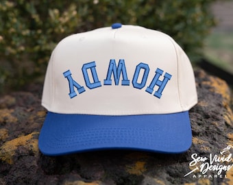 Bonnet coucou | Chapeau bicolore à 5 panneaux | Casquette tendance snapback | Texte à l'envers | Casquette trucker femme Rodeo | Ouest