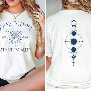 Solar Eclipse 2024 | Unisex T Shirt | Path of Totality | Total Solar Eclipse Viewing Shirt | Astronomy Shirt, Astrology Tee, Celestial Event