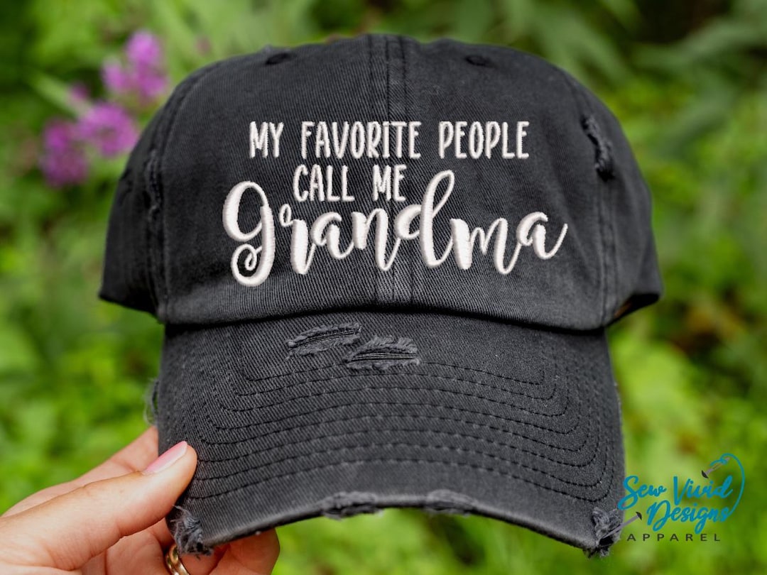 Trendy Apparel Grandma Embroidered Cotton Cap – Low Profile, Pigment Dyed - View #2