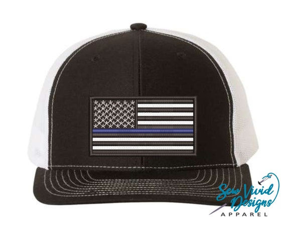 Thin Blue Line Snapback Richardson 112 Hat Trucker Hat Patriotic