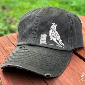 Barrel racing baseball cap, high ponytail cap options available- messy bun hat
