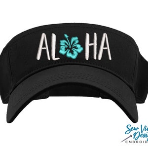 Aloha Visor | Personalized Visor | Beach Sun Visor | Golf Visor | Custom Embroidered Visor | Beach Hat | Sun Visor | Vacation Hat