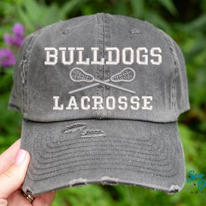 Custom Lacrosse Hat | Distressed Baseball Ponytail hat | Lax Cap | Lacrosse Mom | Lacrosse Gifts | Lacrosse Stick