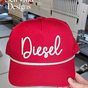 Gorra personalizada con texto 3D / Gorra trucker bordada / Gorra snapback 258 con cuerda / 5 paneles / Crea tu propia gorra personalizada / Gorras con cuerda personalizadas