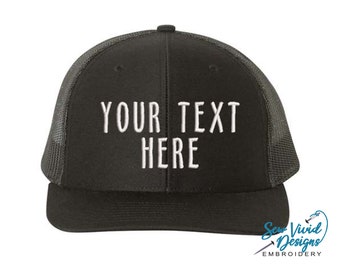 Custom Trucker Hat | Snapback Hat | Custom Snapback Cap | Trucker Hat | Custom Embroidered Trucker Snapback | Your Text Here | Personalized