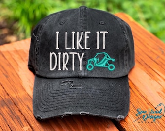 Me gusta sucio. Gorra Side by Side / Gorra de béisbol desgastada O gorra para coleta / Accesorios para UTV / Accesorios para barro / Gorras SXS / Gorras todoterreno