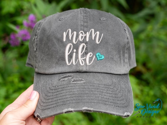 Mom life Hat | Distressed Baseball Cap OR Ponytail Hat | Momlife Cap | Mother's Day Gift | New Mom Gift | Gifts for mom | Pregnancy Gift