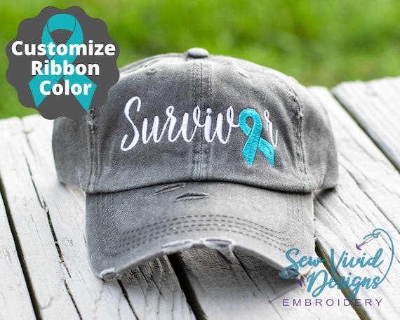 Cancer Survivor Hat Distressed Baseball 