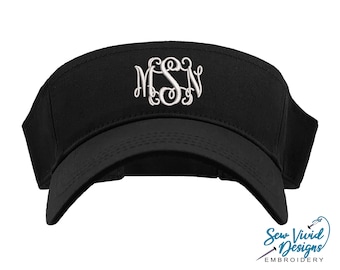 Monogrammed Visor | Personalized Visor | Beach Sun Visor | Golf Visor | Custom Embroidered Monogram Visor | Beach Hat | Sun Visor