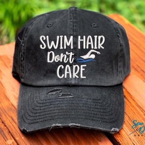 Bonnet de bain cheveux doux | Casquette de baseball ou bonnet queue de cheval USÉ | Maman nageuse | Cadeau nageur | Équipe de natation | Bonnet de natation | Entraîneur