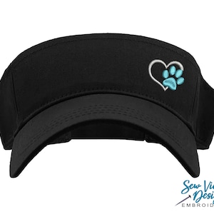 Paw Print Visor | Personalized Visor | Dog Mom Visor | Paw Print Hat | Cat Mom | Dog Lover Gift | Gift for Animal Lover | Fur Mama Hat