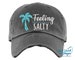 Feeling Salty Hat for women | Women's Beach Baseball Cap OR Ponytail Hat | Beach Hat for Vacation | Custom Beach Cap | Women's Summer Hat 