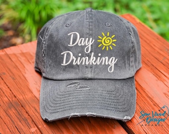 chapeau de jour | Casquette de baseball effet vieilli OU chapeau queue de cheval | Chapeau de vacances amusant | Chapeaux de voyage pour fille | Chapeau de plage amusant
