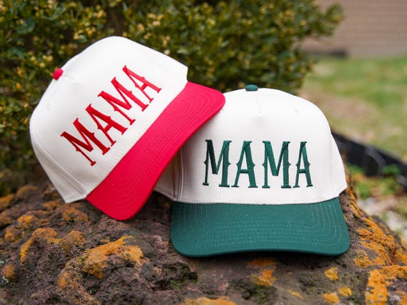 Mama Hat | 5 Panel Two Tone Hat | Snapback Trendy Hat | Mama 