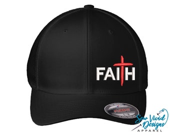 Faith Hat | Custom Embroidered Flexfit Hat | Father's Day Gift | Hat for Dad | Faith Gifts | Personalized Hat