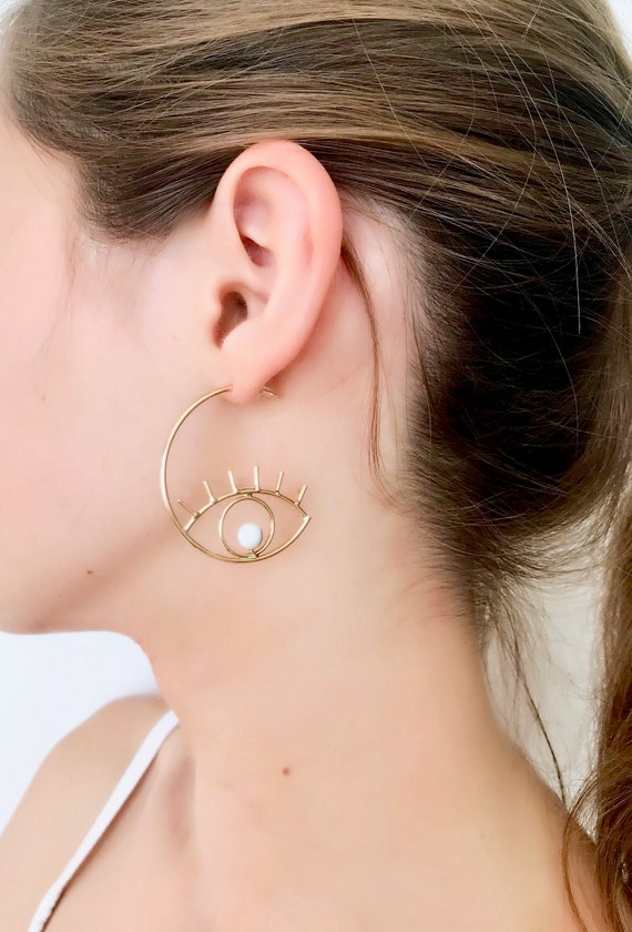 Evil eye deals earrings etsy