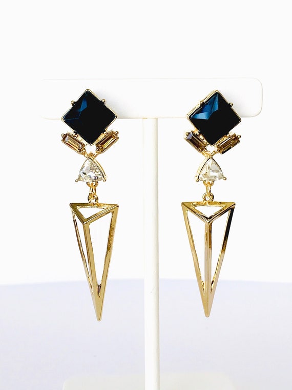 Statement Geometric Earrings Modern Earrings Design Crystal