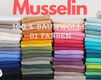 8 Euro/meter Muslin Double Gauze 100% Cotton Fabric by the Meter