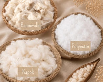 Loose cotton fiberfill | Kapok wool | Polyester fiber balls | Filling material from 100g for pillows, dolls, and DIY projects