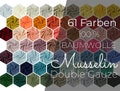 8 Euro/meter Muslin Double Gauze 100% cotton fabric sold by the meter product logo