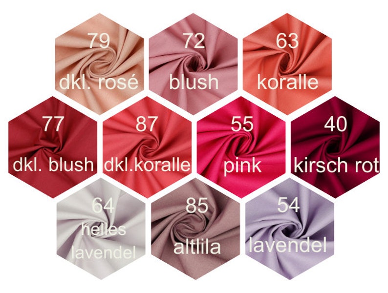 7 euros/metro popelín liso 73 colores tela de algodón vendido por metro imagen 6