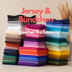 Jersey & Ribbing Fabric - 72 Colors Cotton Jersey Plain Elastic Ribbing Fabric Jersey Fabric Stretchable image 1