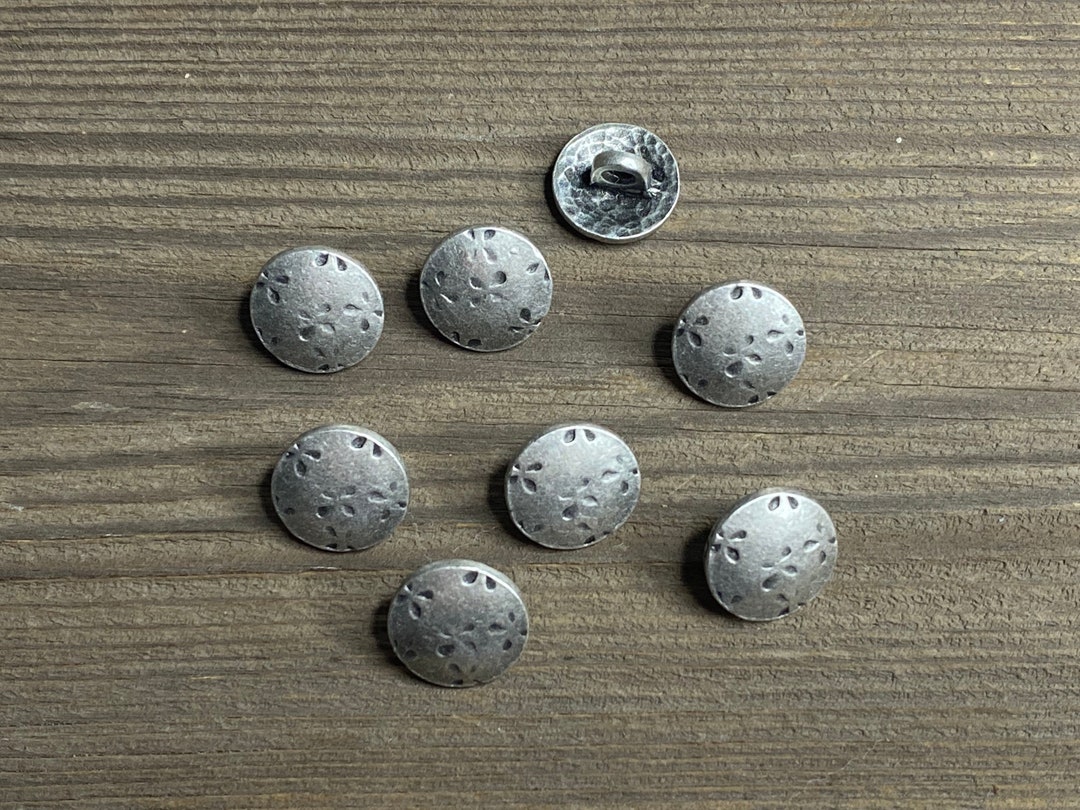 6 bottoni in metallo 20 mm, bottoni, bottoni tradizionali