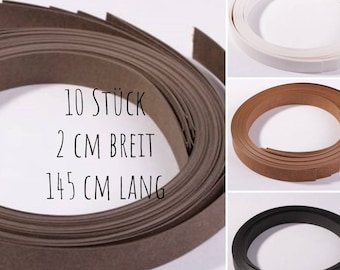 10x SnapPap strips 2 x 145 cm, label making, washable paper, leather look paper, vegan & washable - different colors, Snap Pap