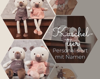 Kuscheltier personalisiert - Bär Jolie & Sam - Bärenjunge und Bärenmädchen Kuschelbär