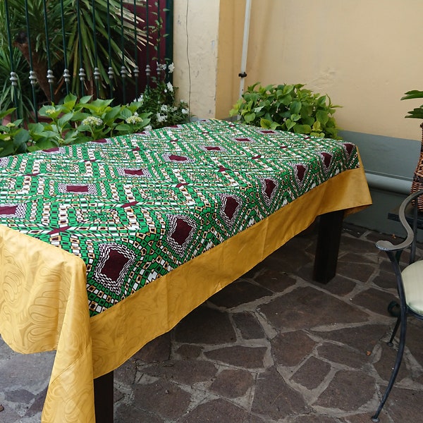 Tovaglia Cera di cotone africano e bazin / Nappe de table