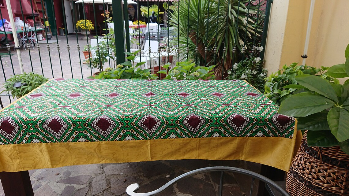 Tablecloth African Cotton Wax and bazin /Nappe de table Etsy