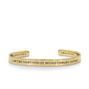 Mary Magdalene Keycode 5 Cuff in Brass
