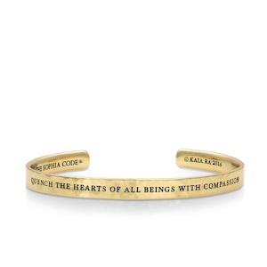 Quan Yin Keycode 6 Cuff in Brass