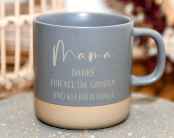 Tasse Mama, Tasse Muttertagsgeschenk, Danke Mama, Keramikbecher personalisiert, Kaffeetasse Feinsteinzeug, Geschenk Tasse,