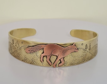 Handmade Copper & Brass Cuff Bracelet: Fox Landscape Design