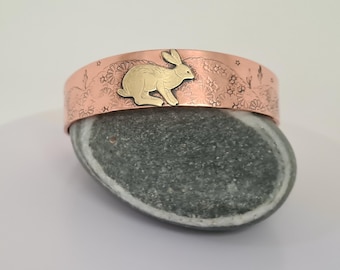 Handmade Copper Brass Cuff Bracelet, Hare Landscape Design