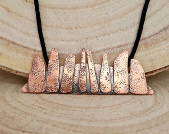Copper Standing Stones Pendant Necklace.