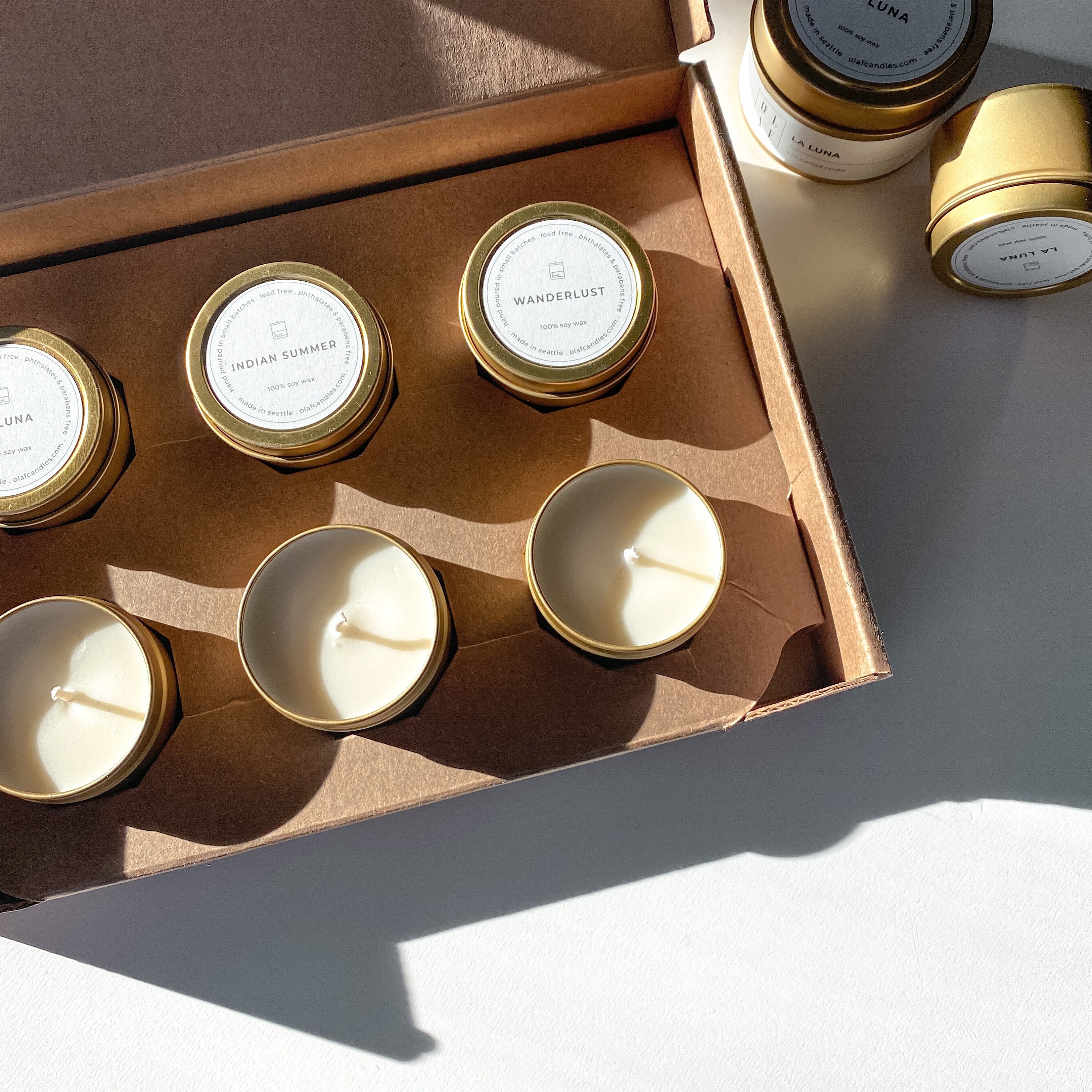 Candle Sampler Box Set 6 Pieces Choose Your Scent Candle Etsy