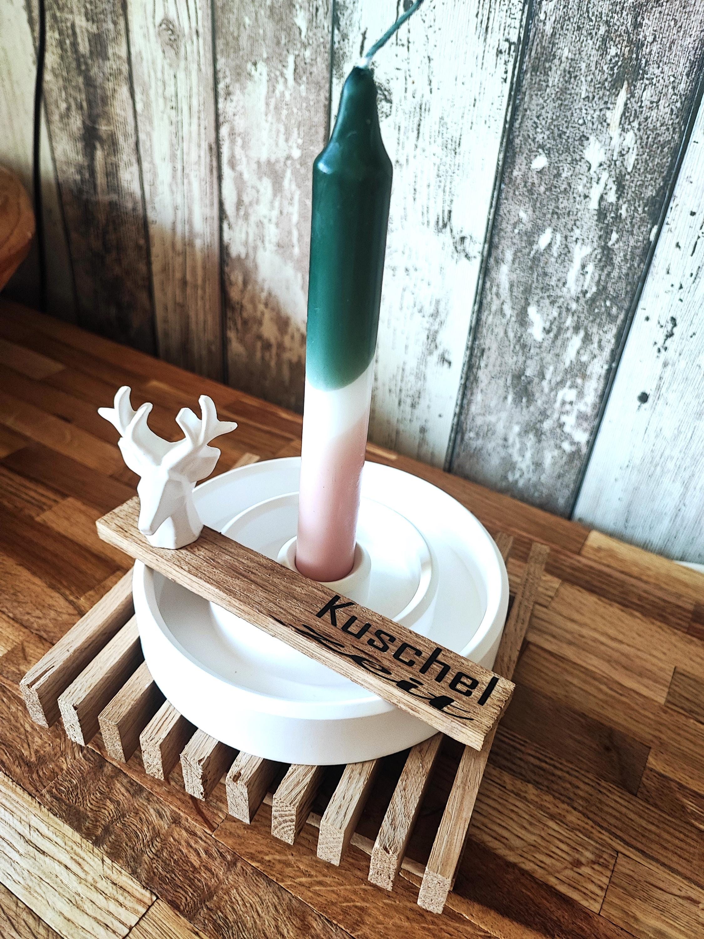Raysin candle holder with moose, gift set