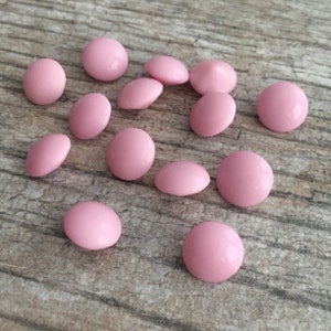 Opaque Rose 48ss 11mm vintage cab top glass chaton rhinestones, West German, 6 pieces,  BV-0569