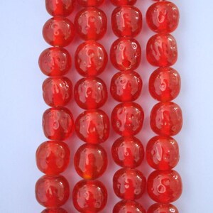 Perline di vetro barocche rosso rubino da 12 mm, marchio Cherry Vintage, prodotte in Giappone, perline rotonde con fossette (CB001) - 12 pezzi