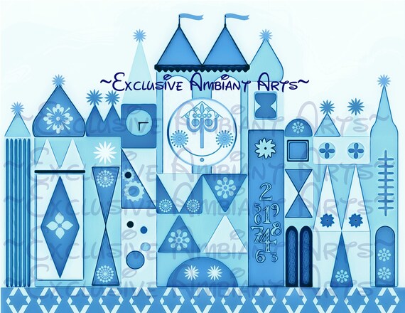 It S A Small World Inspired Facade Clock Face Digital Art Etsy