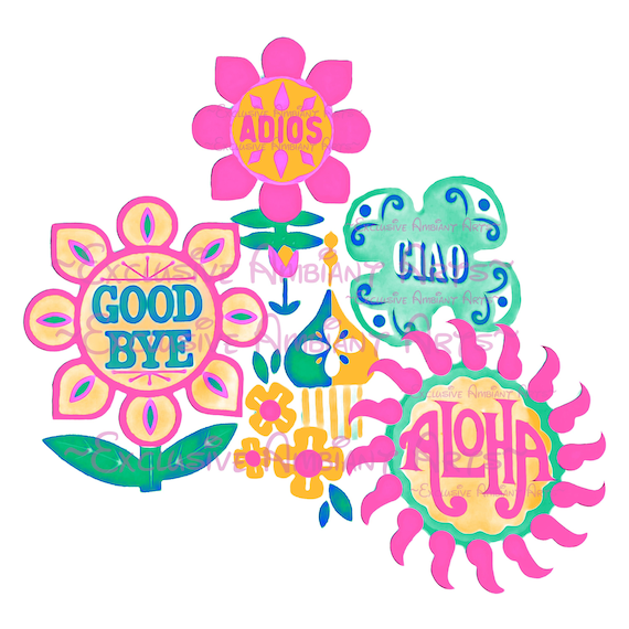 It S A Small World Inspired Farewell Flower Signs Print Instant Download High Quality 300 Dpi Png